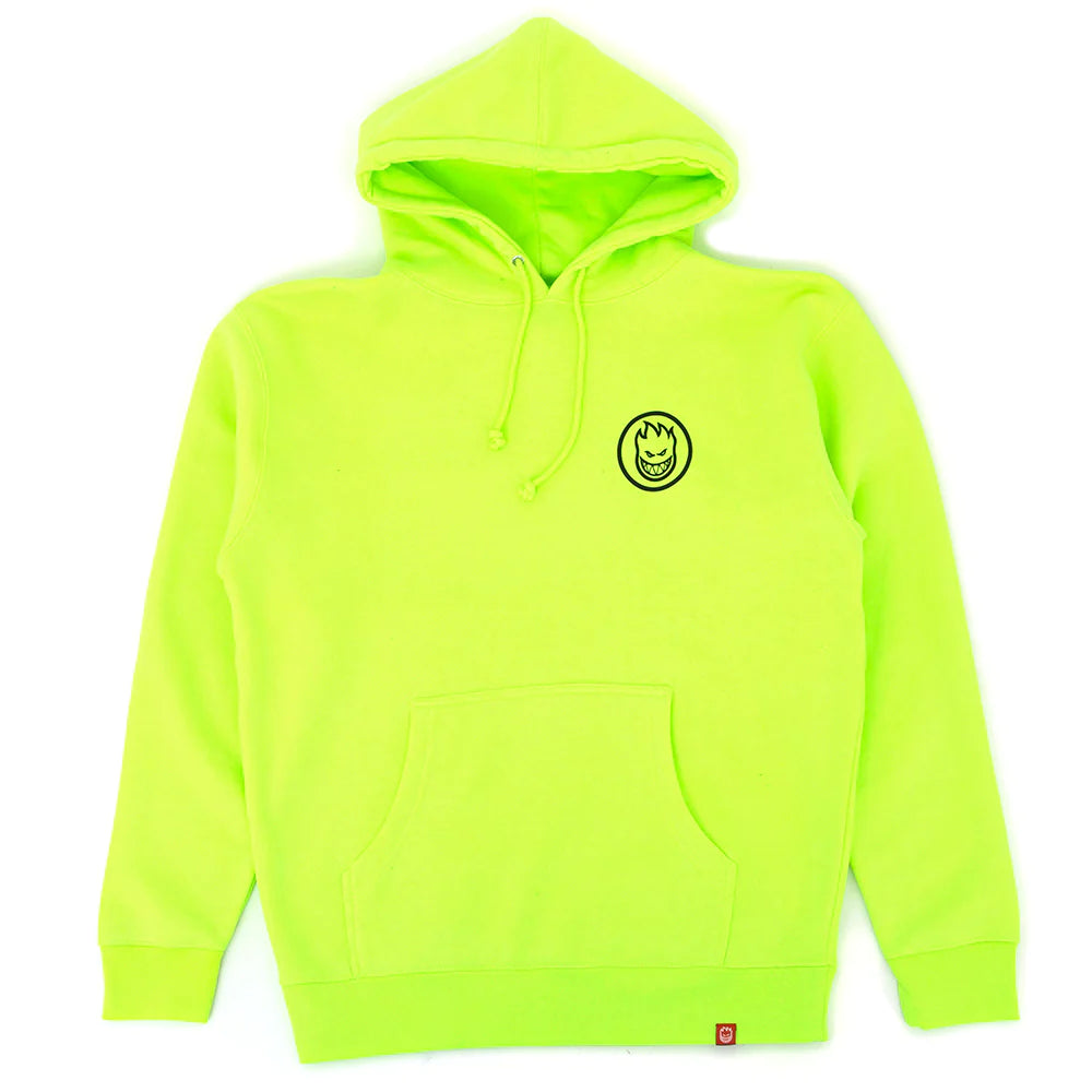 Spitfire Swirled Classic Pullover Hoodie Safety Yellow