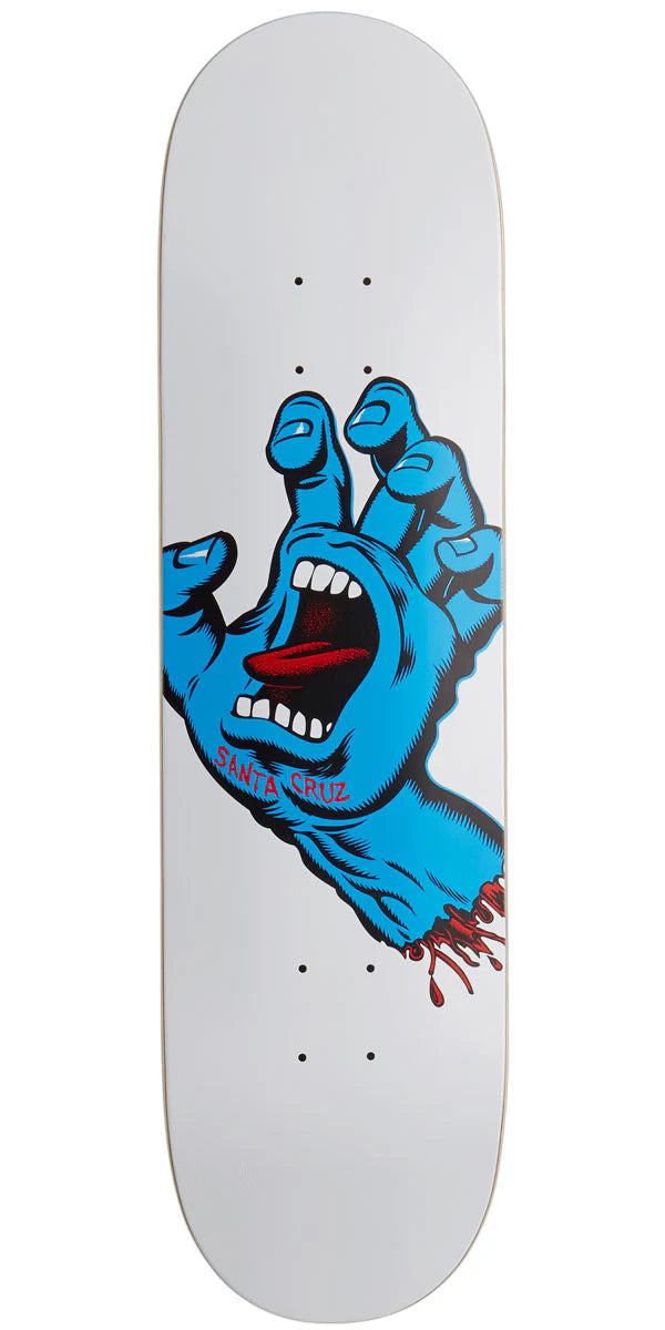 Santa Cruz Screaming Hand White Deck 8.25