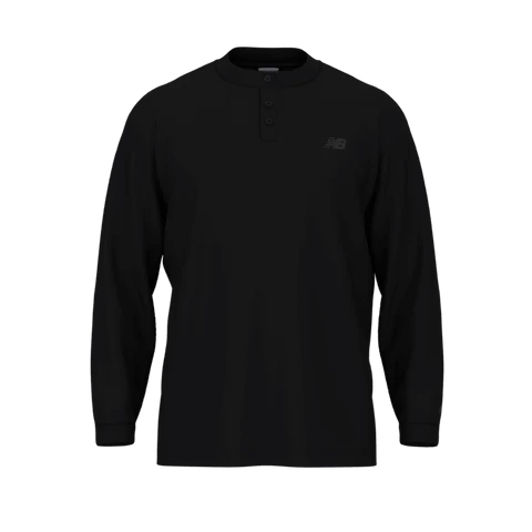 New Balance Numeric Waffle Knit Long Sleeve Henley