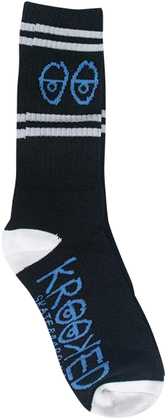Krooked Eyes Socks (Black/Blue/White)