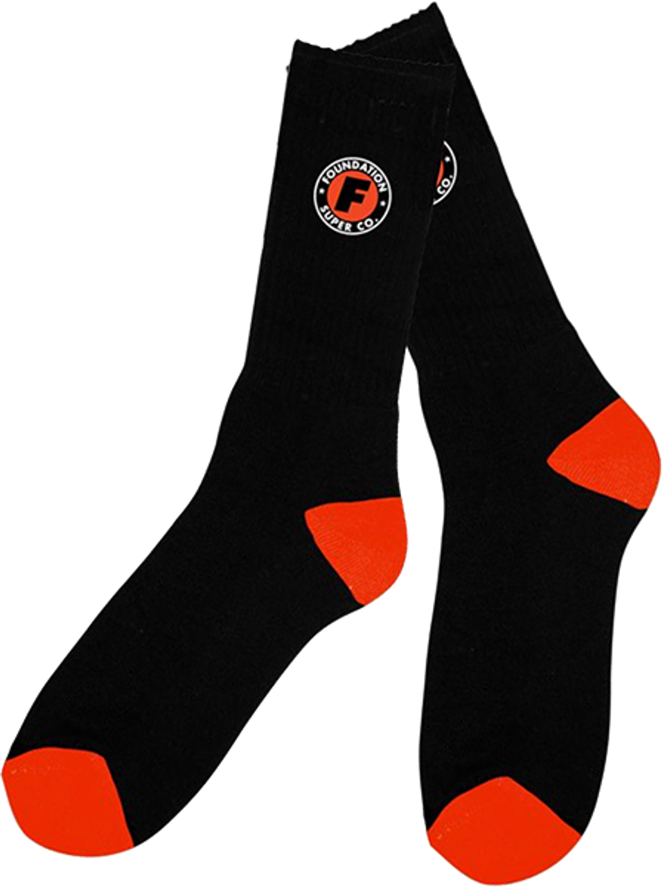 Foundation Super Co Crew Socks (Black/Red)