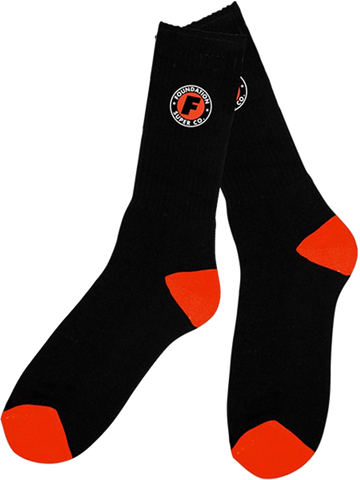 Foundation Super Co Crew Socks (Black/Red)