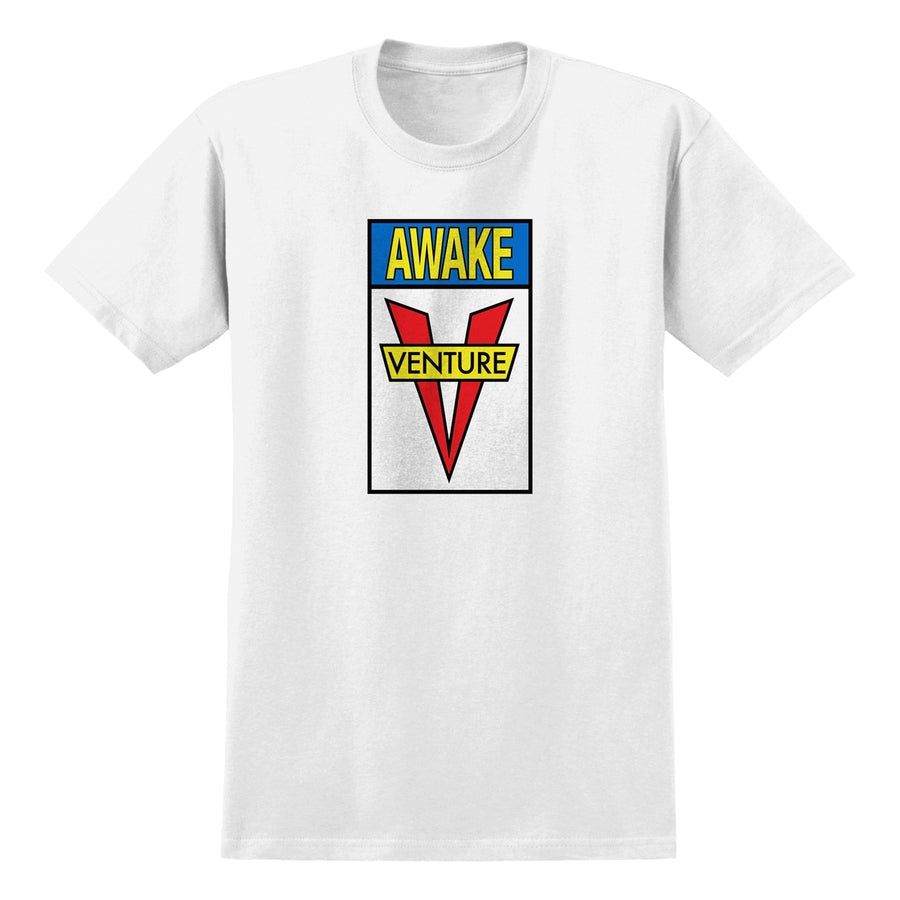 Venture Awake T-Shirt (White/Red/Blue)