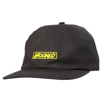 Krooked Moon smile Script Strapback Hat (Charcoal/Yellow)