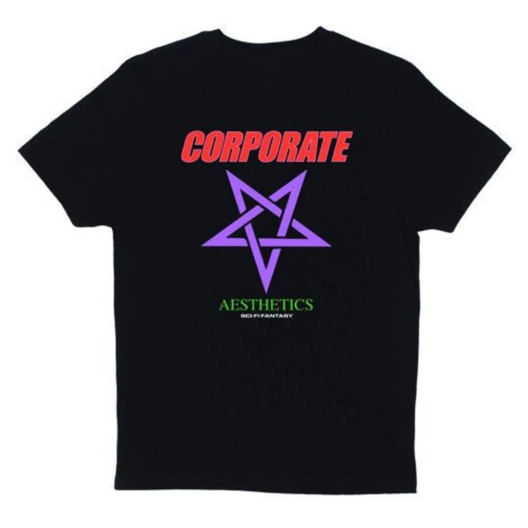 Sci-Fi Fantasy Corporate Aesthetics Tee (Black)