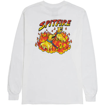 Spitfire Hell Hounds II Long Sleeve T-Shirt (White)