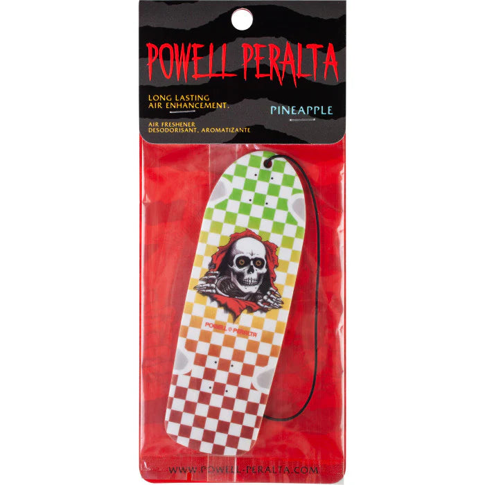 Powell Peralta Ripper Rasta Checkered Fade Air Freshener - Pineapple Scent