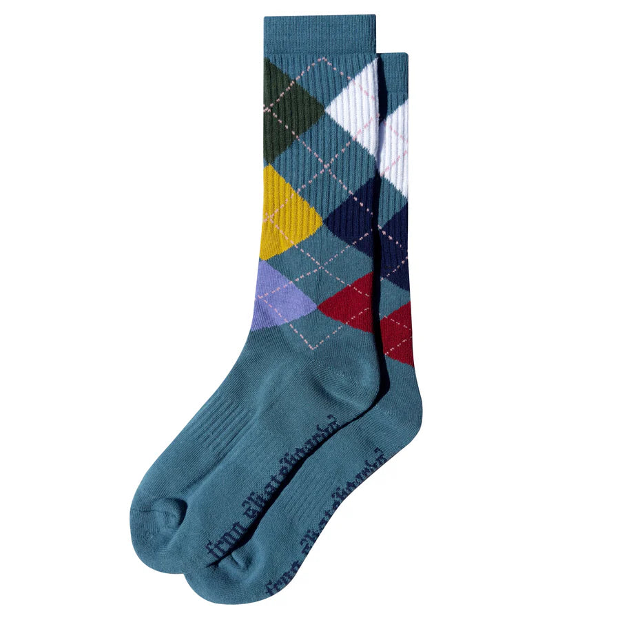 Frog Argyle Socks (Teal)