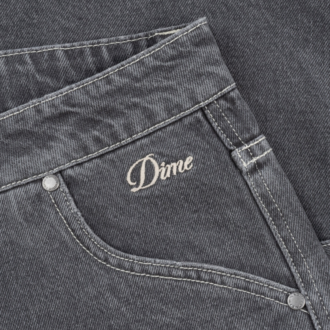 Dime Classic Denim Shorts (Faded Black)