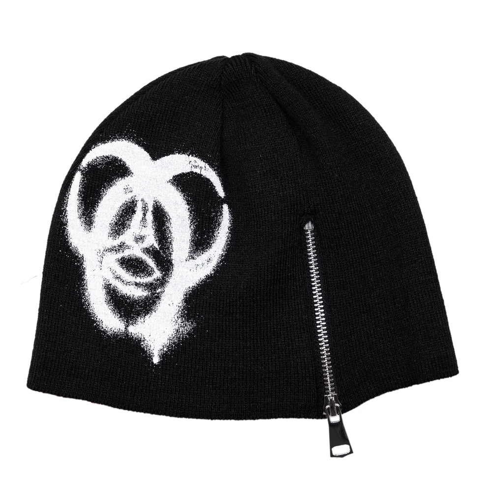 Carpet Biohazard Zip Beanie (Black)