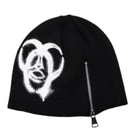 Carpet Biohazard Zip Beanie (Black)