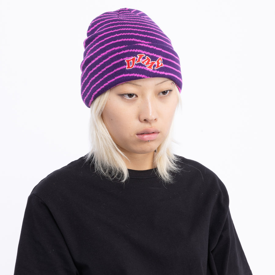 Dime College Wave Cuff Beanie (Burgundy)