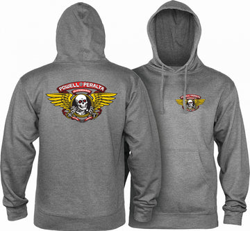 Powell Peralta Winged Ripper Hoodie (Grey)