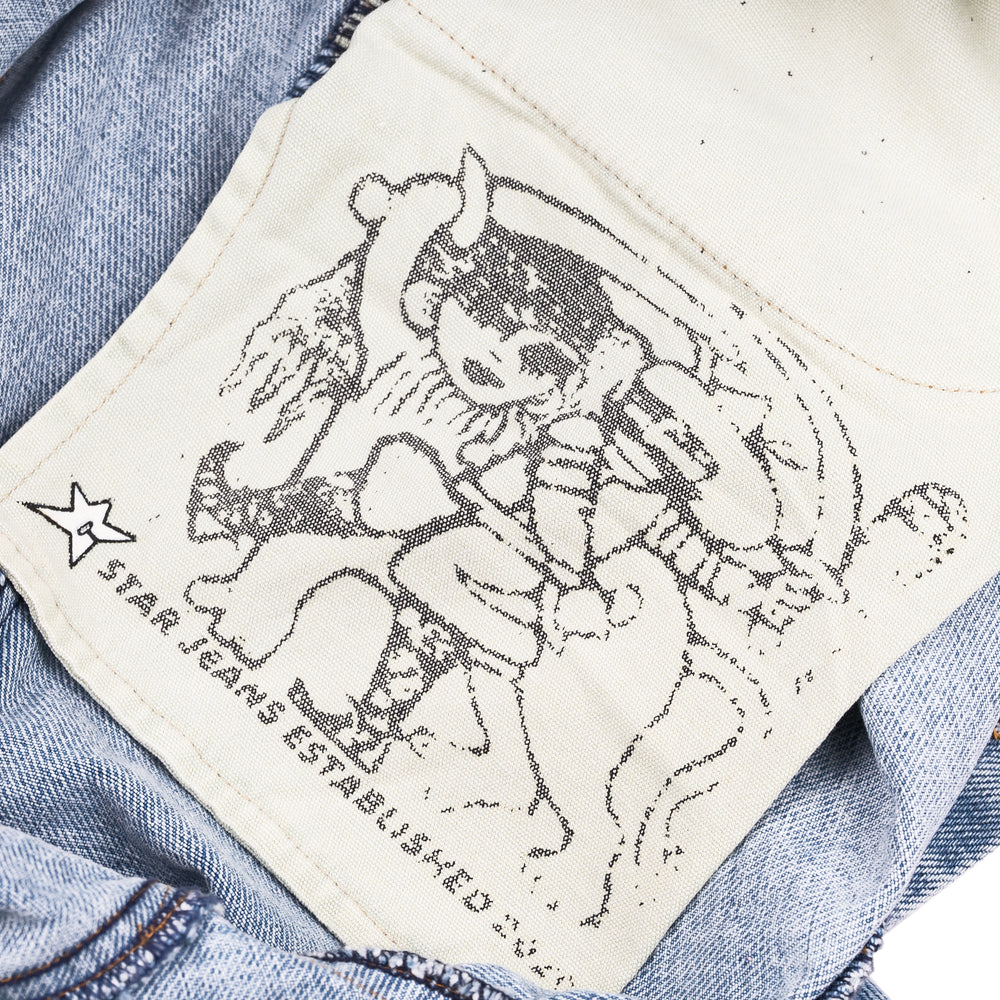 Carpet C-Star Washed Denim Shorts
