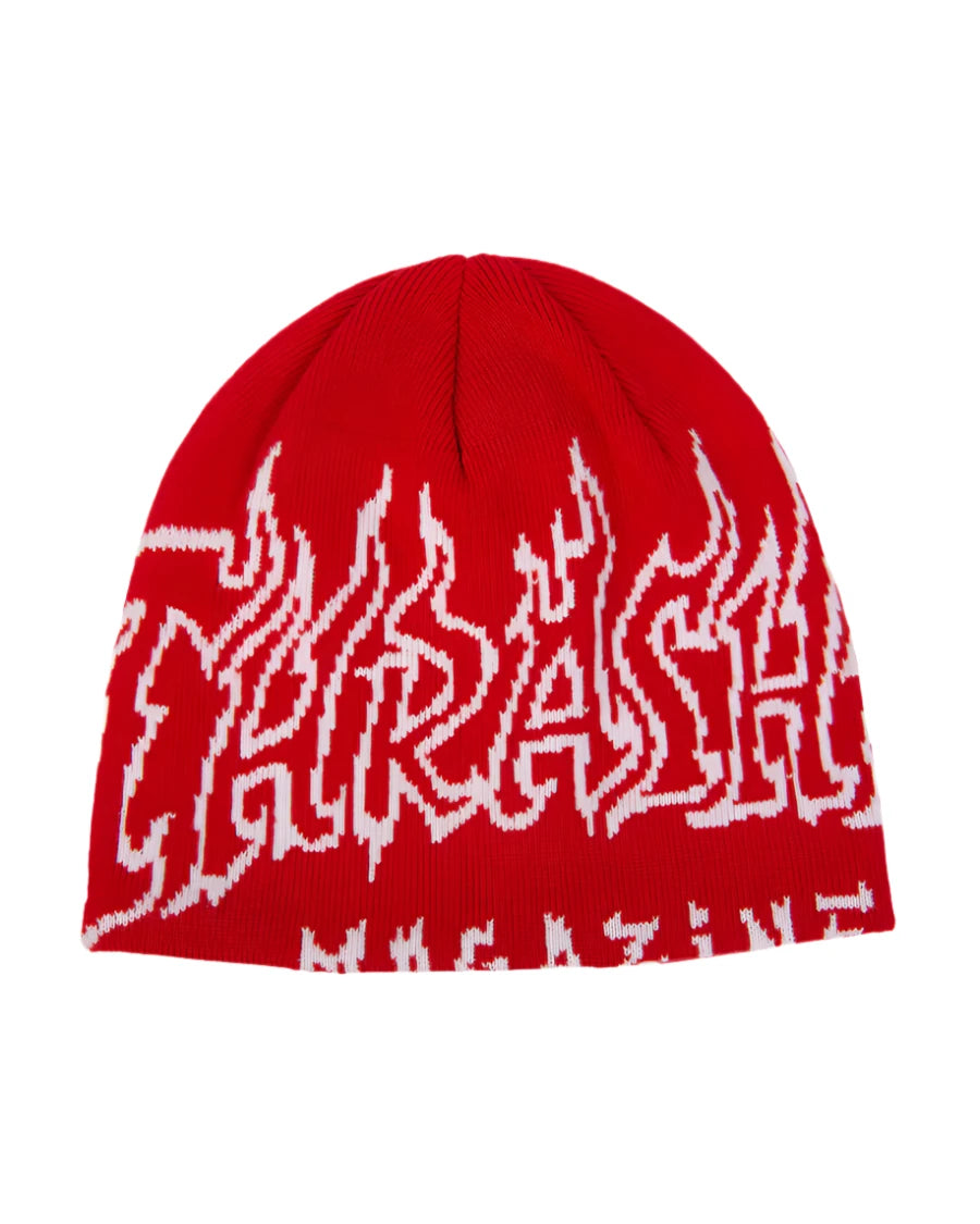 Thrasher Fire Outlined Beanie (Red)