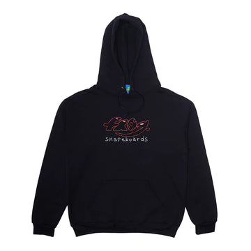 Frog Dino Logo Hoodie (Black)