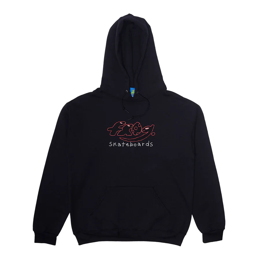 Frog Dino Logo Hoodie (Black)