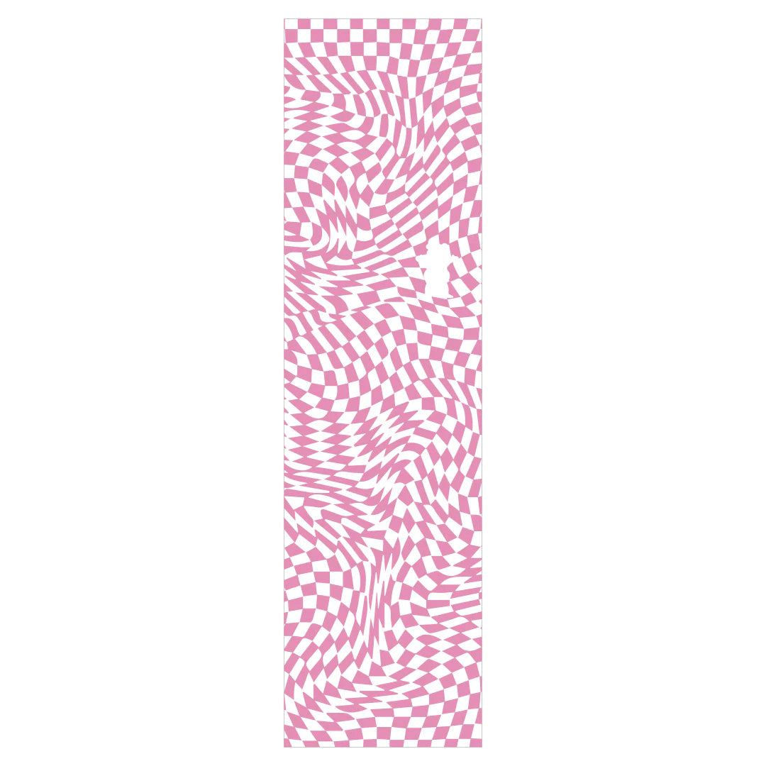 Grizzly Pink Trippy Checkerboard Griptape