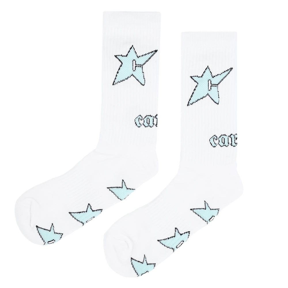 Carpet C-Star Glow in the Dark Sock (White)