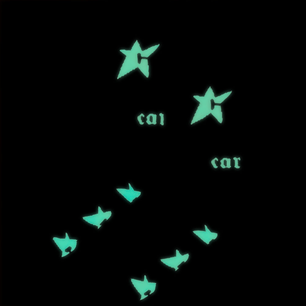 Carpet C-Star Glow in the Dark Sock (White)