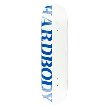 HARDBODY Stencil Logo Deck (White/Blue)