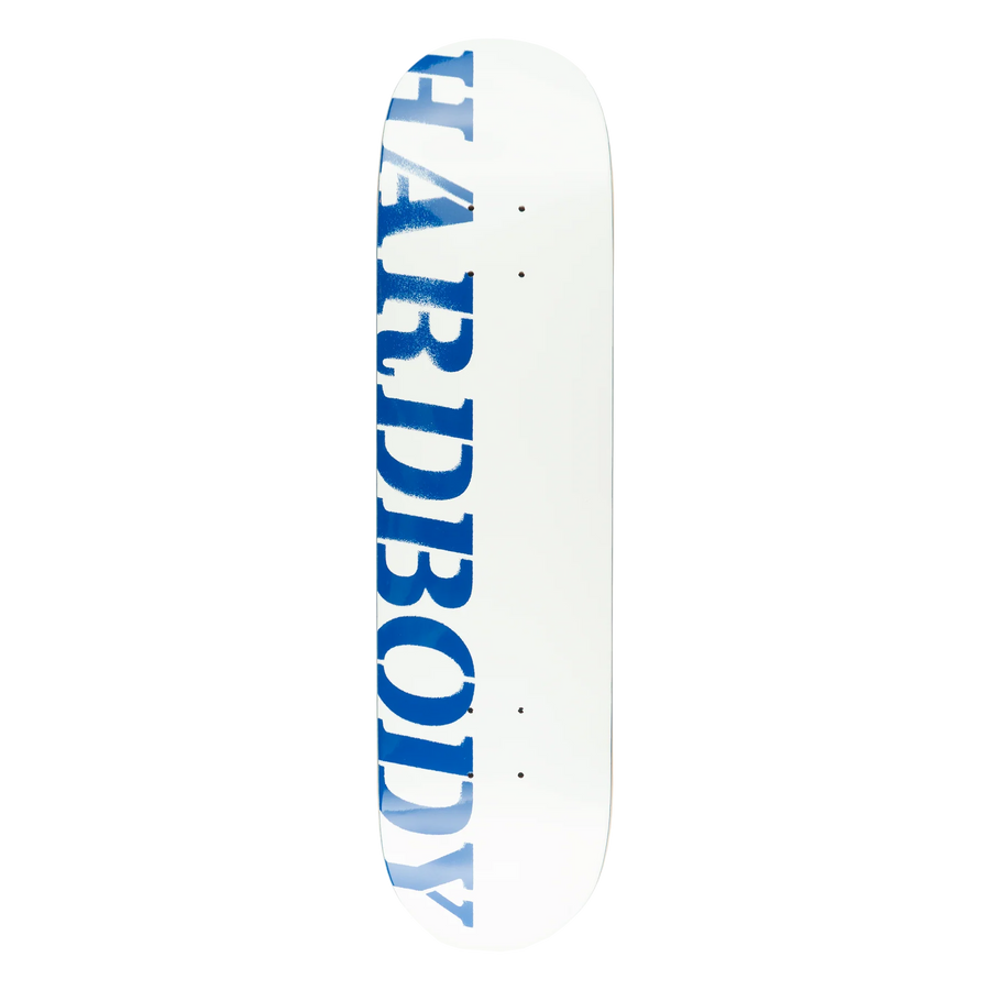 HARDBODY Stencil Logo Deck (White/Blue)