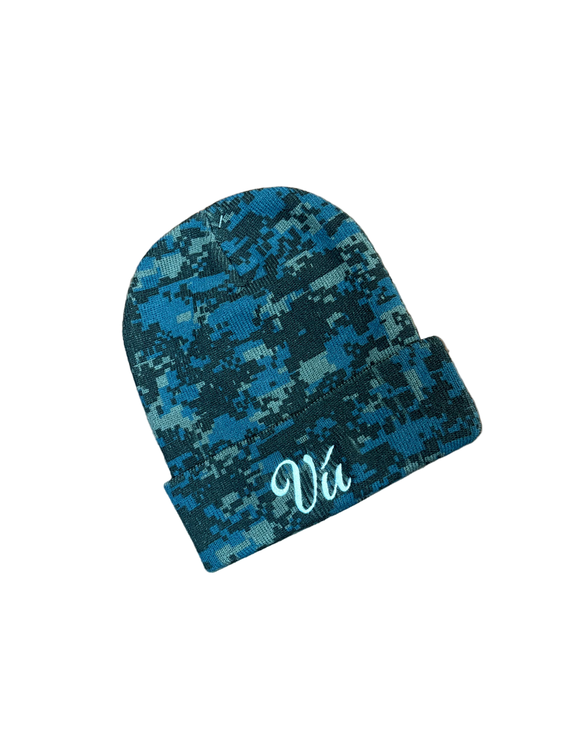 Script Beanie (Blue Digi Camo)