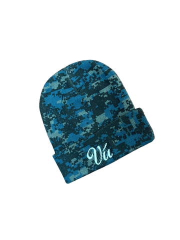 Script Beanie (Blue Digi Camo)
