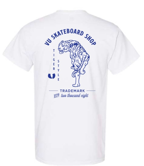 Tiger Style T-Shirt (White/Royal Blue)