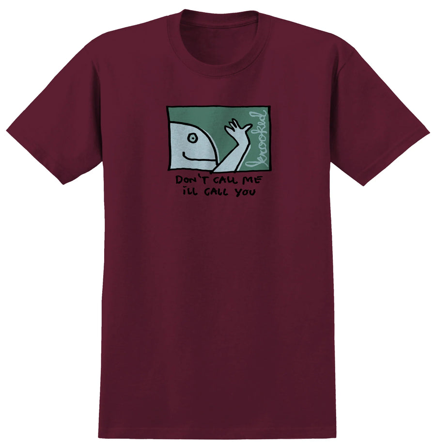 Krooked Call Me T-Shirt (Burgundy)