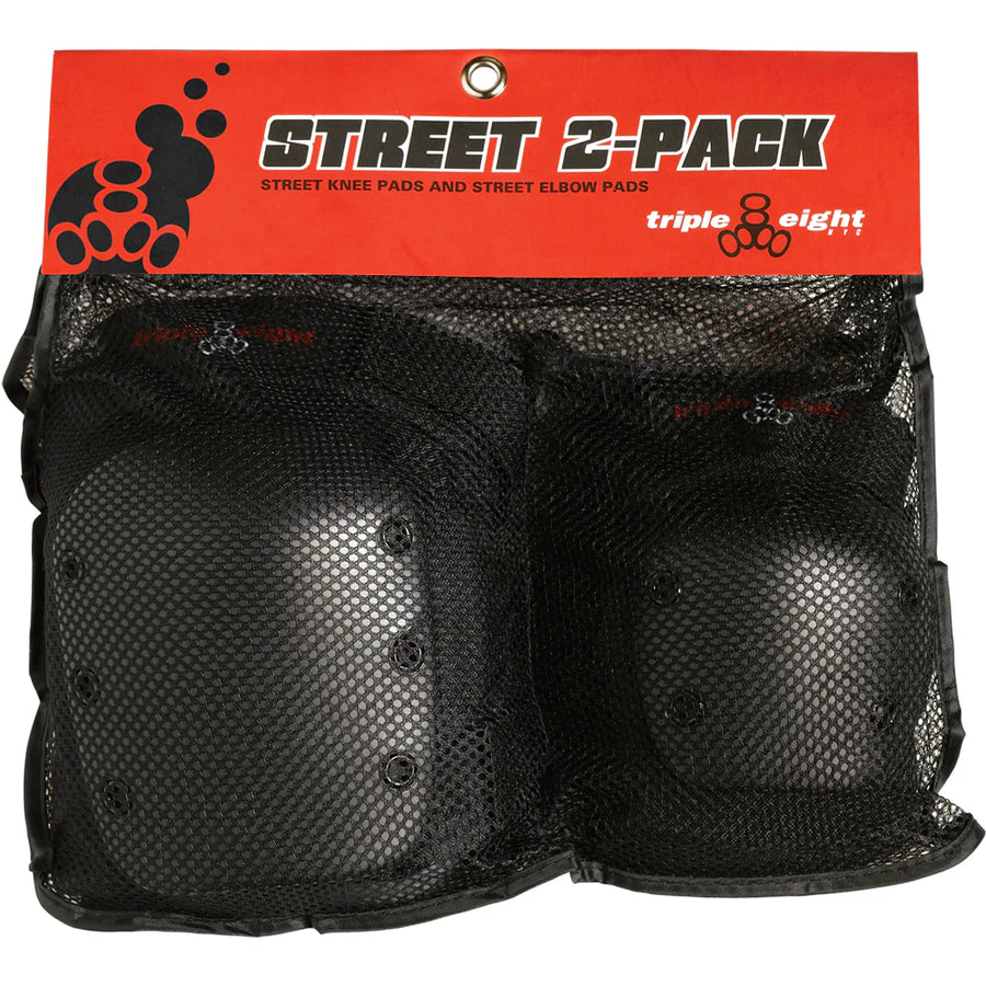 Triple Eight Street 2 Pack Pad Set (Black)