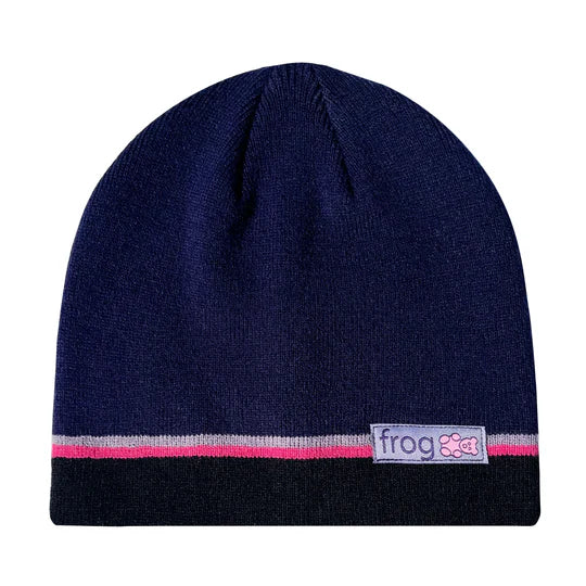 Frog Teddy Beanie (Navy)