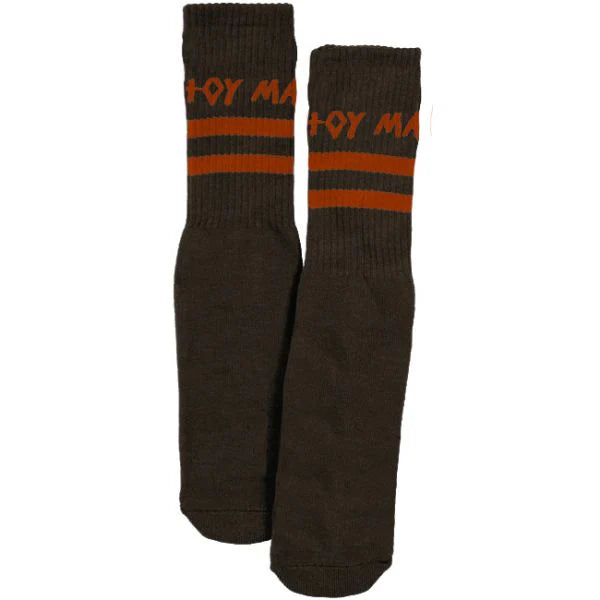 Toy Machine Tape Stripes Socks (Brown)