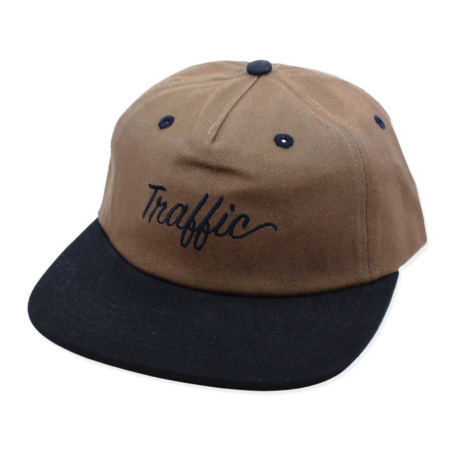 Traffic Script Snapback Hat (Sand)