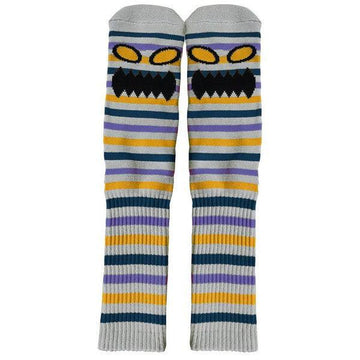 Toy Machine Monster Face Mini Stripes Socks (Grey)