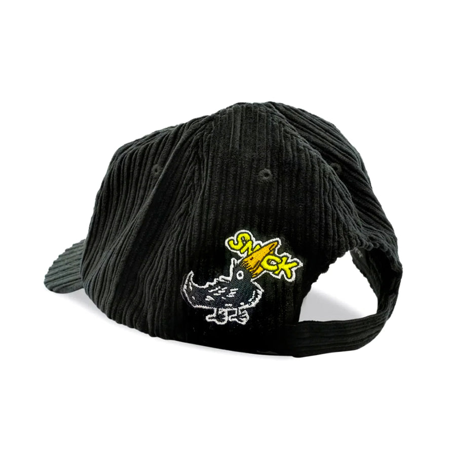 Snack Blackbird Corduroy Strapback Hat (Black)