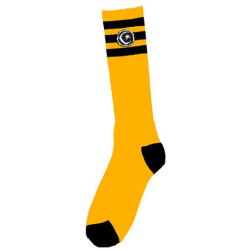 Foundation Star Moon Stripe Socks (Yellow/Black)