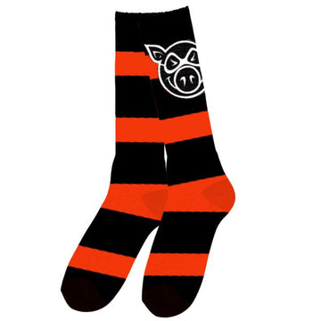 Pig Striped Socks (Orange)