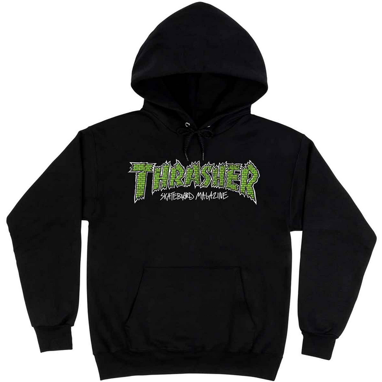 Thrasher Brick Hoodie (Black)