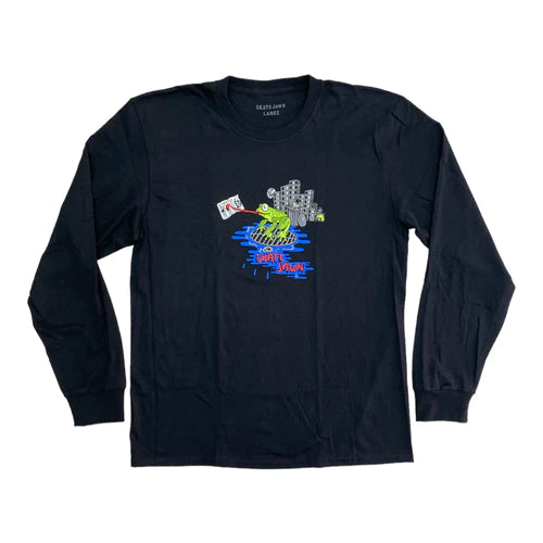 Skate Jawn Frog Long Sleeve T-Shirt (Black)