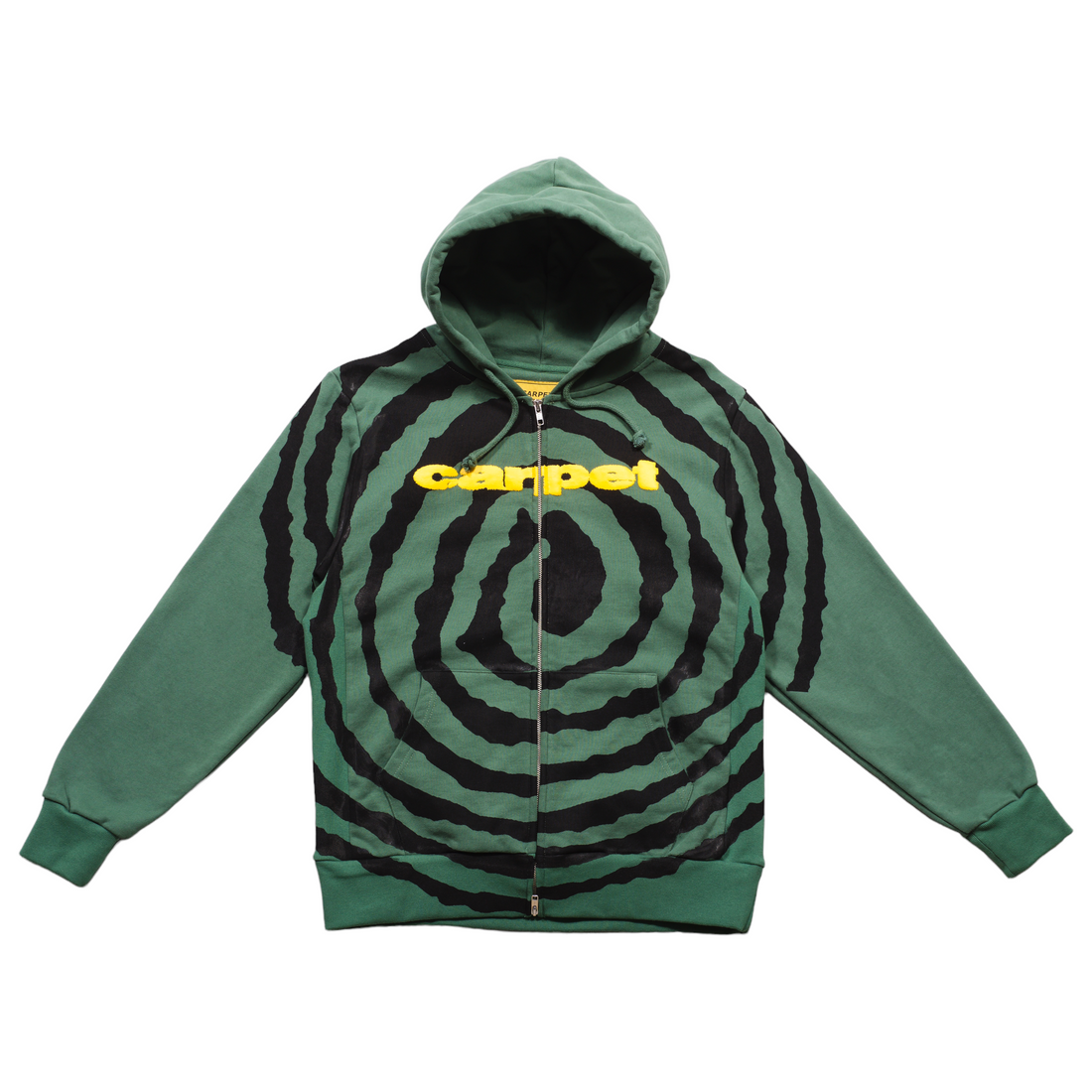 Carpet Spiral Zip-Up Hoodie (Green)