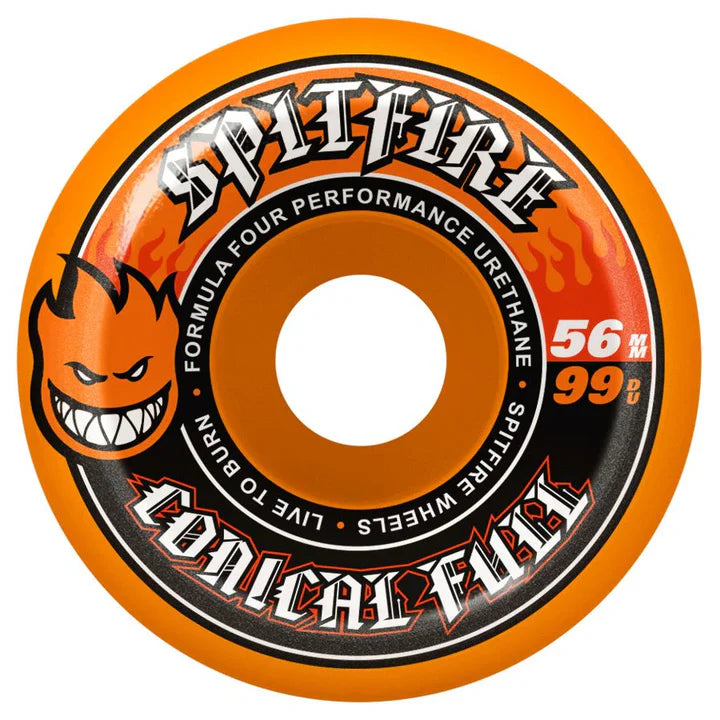 Spitfire Formula Four Conical Full Wheels 99Du 56mm (Orange)