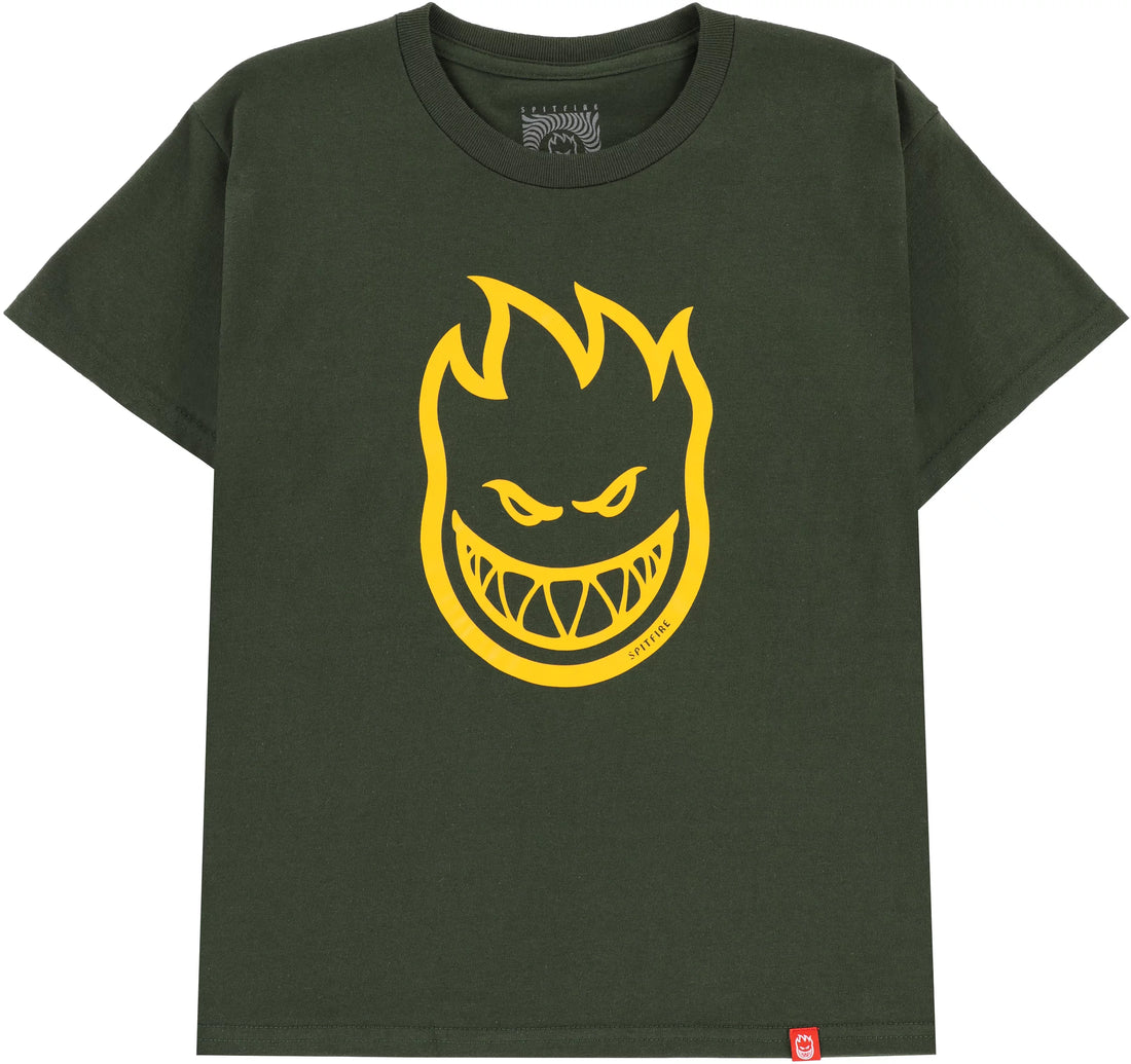 Spitfire Kids Bighead T-Shirt (Forest Green/Gold)