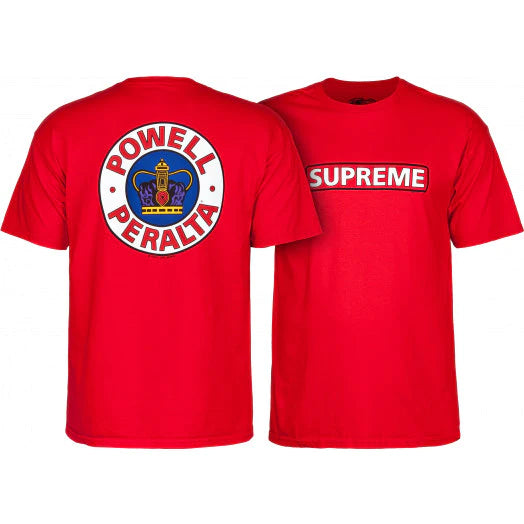 POWELL PERALTA SUPREME T-SHIRT (RED)