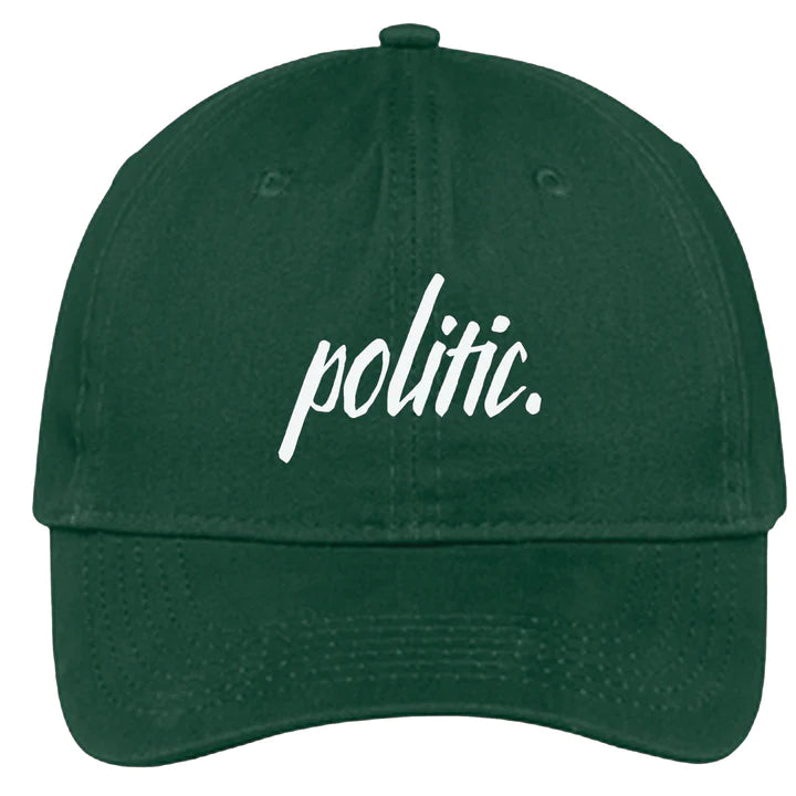 POLITIC SCRIPT DAD CAP (GREEN)