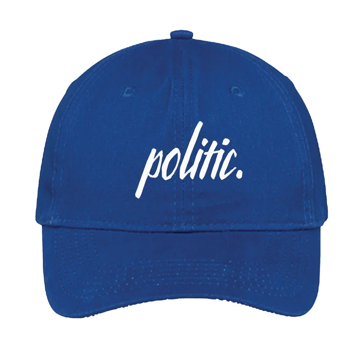 POLITIC SCRIPT DAD CAP (BLUE)