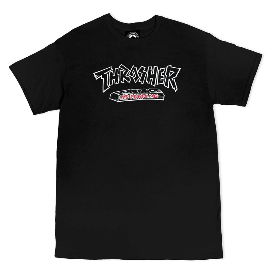 White and black thrasher shirt best sale