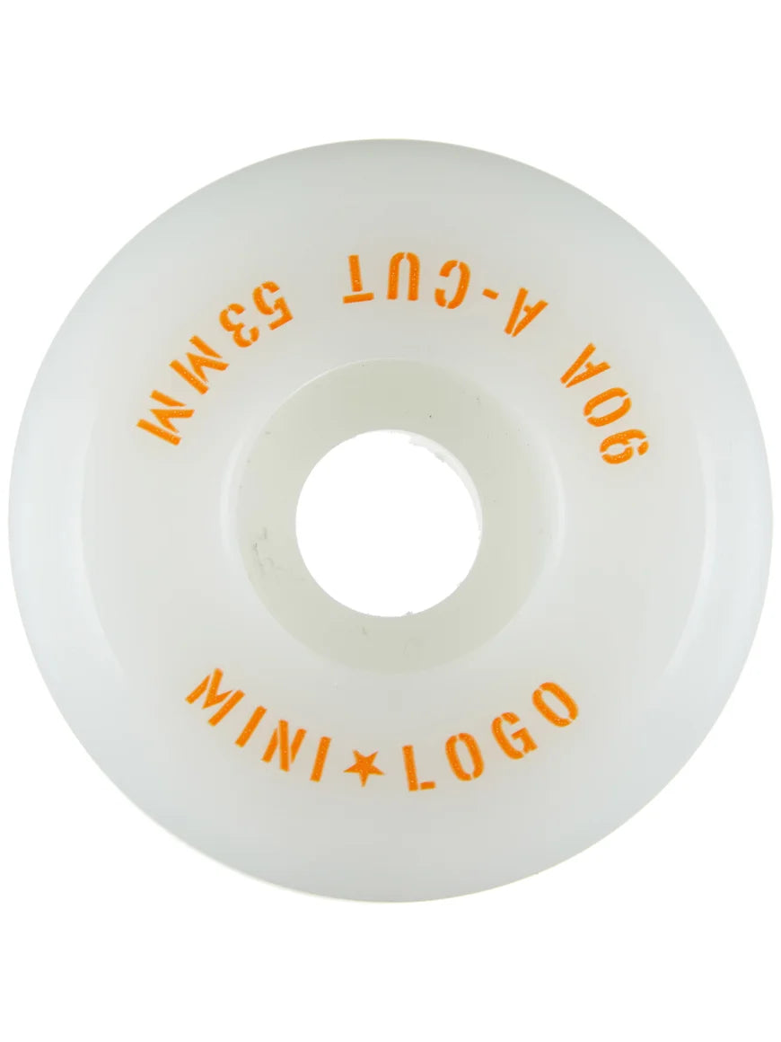 Mini Logo A-Cut 2 Hybrid Skateboard-Räder – 55mm, Härte 90A, Weiß, Für Mehr Stabilität Auf Verschiedenen Untergründen