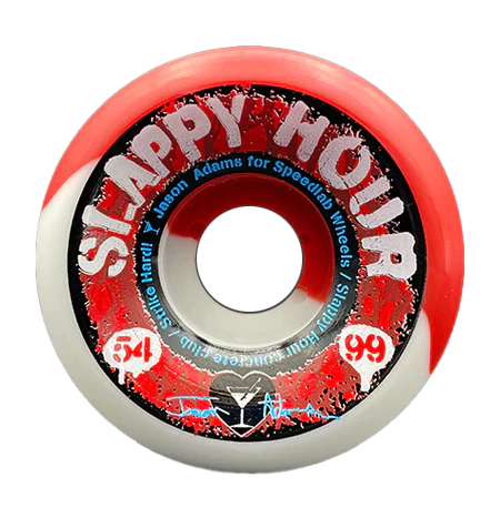 Speedlab Slappy Hour Wheels 54mm (White/Red)