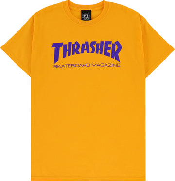 THRASHER SKATE MAG T-SHIRT (YELLOW/PURPLE)